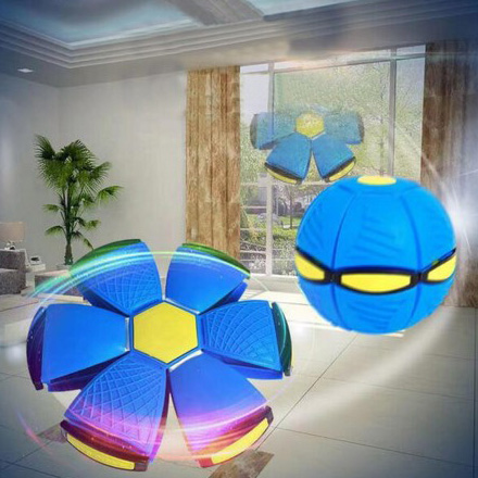 Δίσκος - Φρίσμπι όπου γίνεται Μπάλα με LED - Flat Ball Disk σε Διάφορα Χρώματα